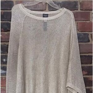 CHICO'S Astmmetrical knit poncho top sz 2 (large)